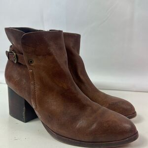 Isola Orlinda Brown Leather Mid-Heel Women's Ankle Boots